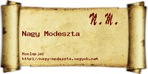 Nagy Modeszta névjegykártya